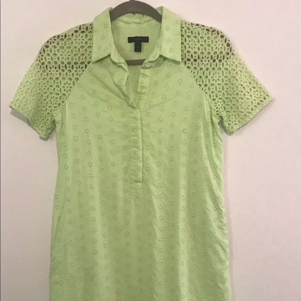 J crew eye let midi dress with pockets